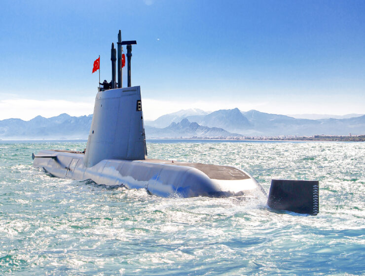 Reis-class submarines turkish flags