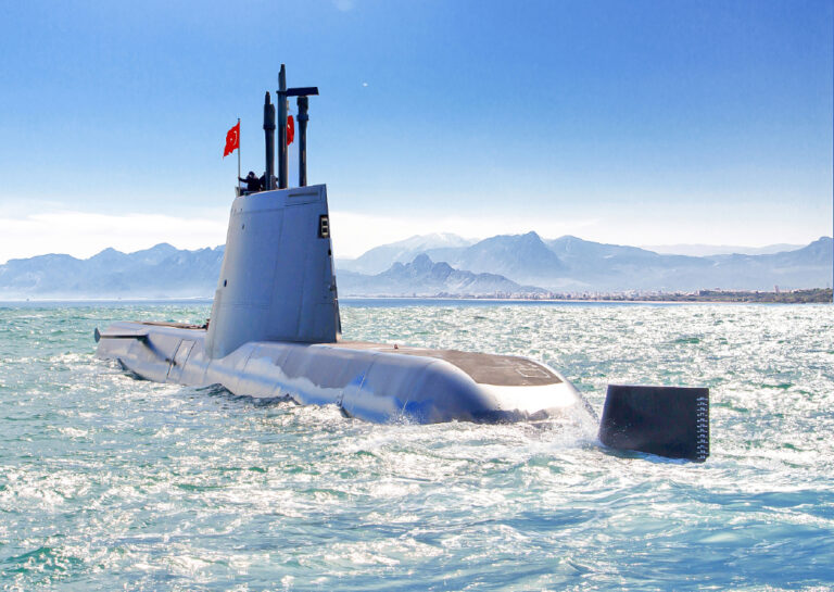 Reis-class submarines turkish flags
