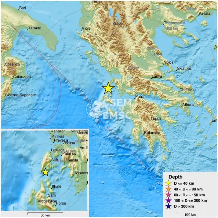 4.0 magnitude quake registered near Lefkada
