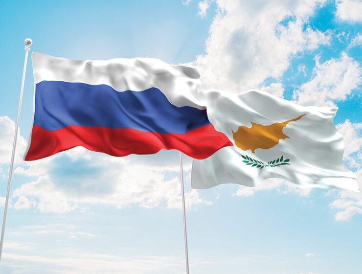 Russian Cyprus Cypriot flags