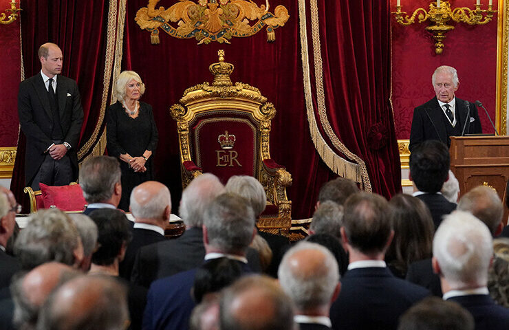 Britain’s William, Prince of Wales and Queen Camilla listen as King Charles III speaks during the Accession Council at St James’s Palace, where he is formally proclaimed Britain’s new monarch, following the death of Queen Elizabeth II, in London, Britain September 10, 2022. —Jonathan Brady/Pool via Reuters