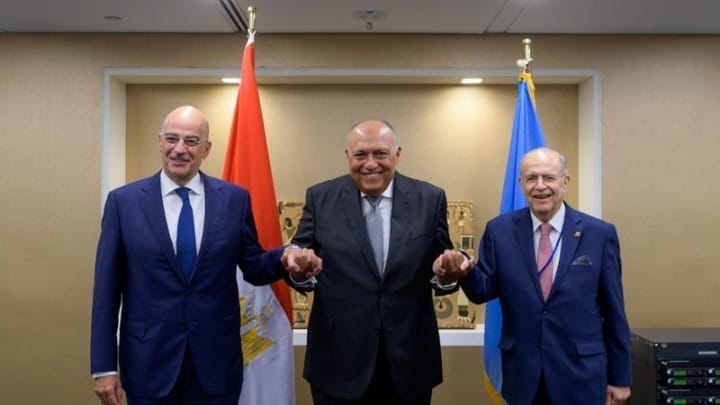 Nikos Dendias Sameh Shoukry Ioannis Kasoulides Egypt Greece Cyprus