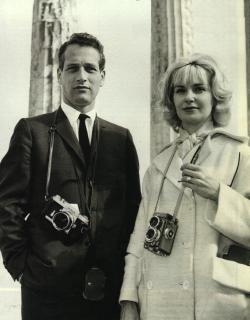 Paul Newman, the famous American actor and film director with Joan Woodward on the Acropolis of Athens