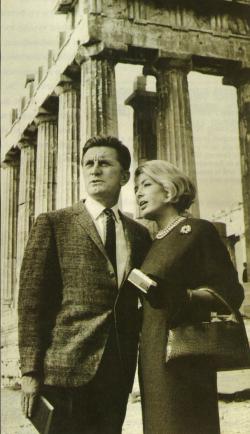 Kirk Douglas, while visiting the Parthenon