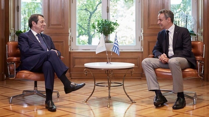 Prime Minister Kyriakos Mitsotakis President of the Republic of Cyprus Nicos Anastasiades