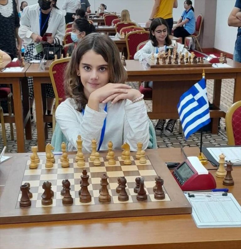 10-year-old Greek chess champ Evangelia Sisko ranked 3rd in the world