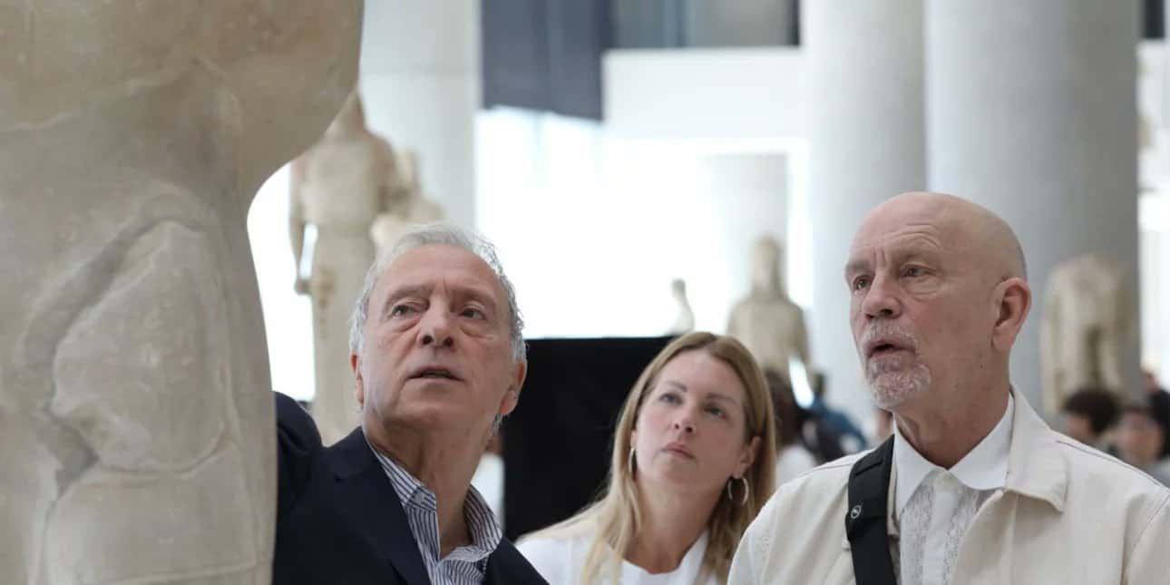John Malkovich at Acropolis Museum in Athens