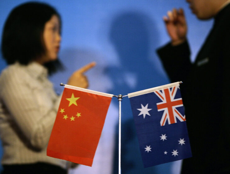 Chinese Australian flags China