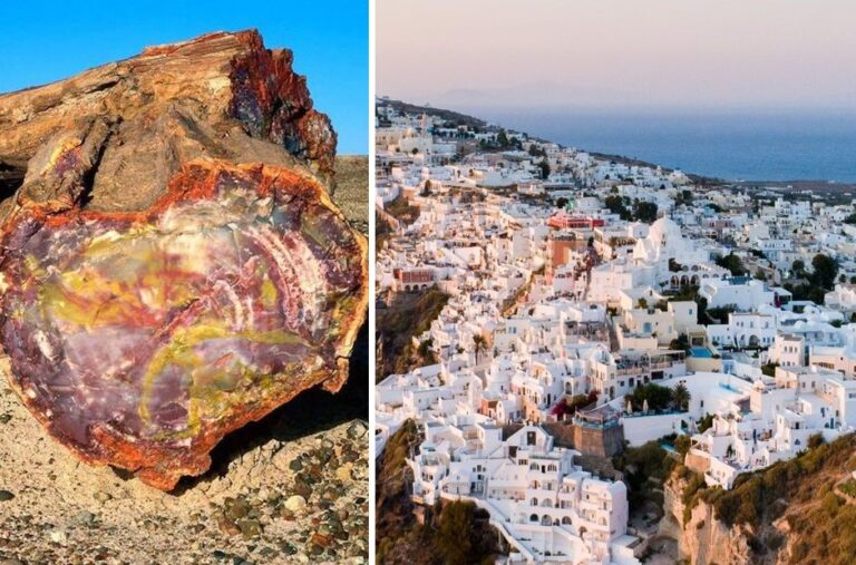 Top 100 World Geological Heritage Sites: Lesvos Petrified Forest and Santorini's Caldera make the list