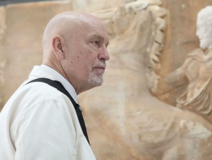 John Malkovich at Acropolis Museum in Athens