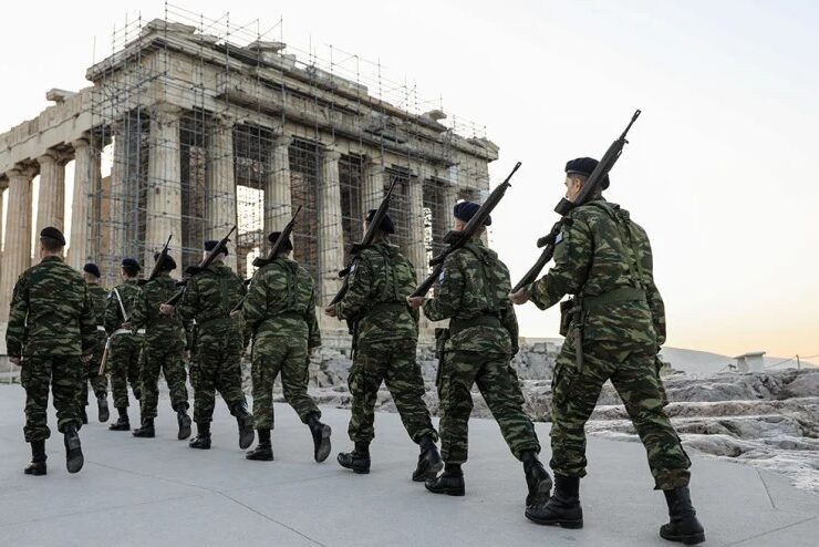 Dendias Greek army military soldiers acropolis October 27, 2022