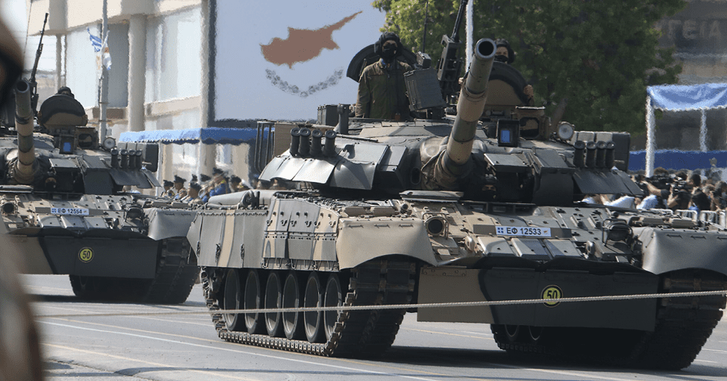 Cyprus Cypriot flag tank national guard