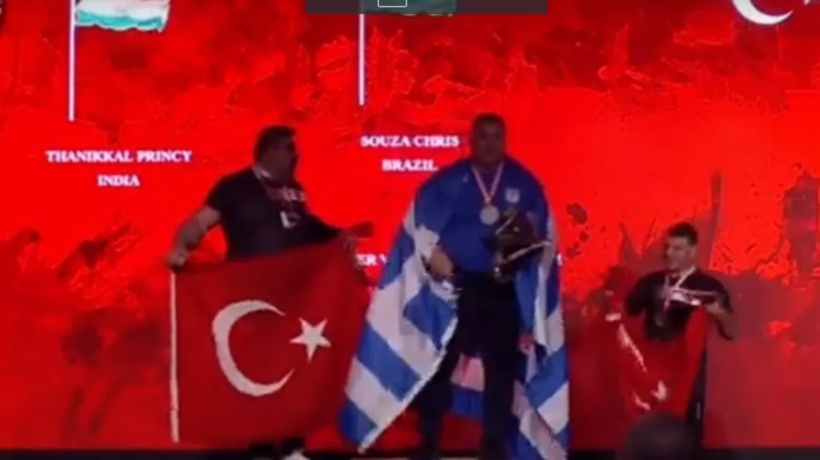 TURKEY: Greek National Anthem Cut Halfway At The World Arm Wrestling Championships In Antalya