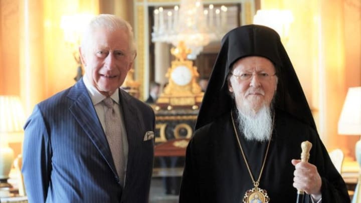 Ecumenical Patriarch Bartholomew meets with King Charles III in London