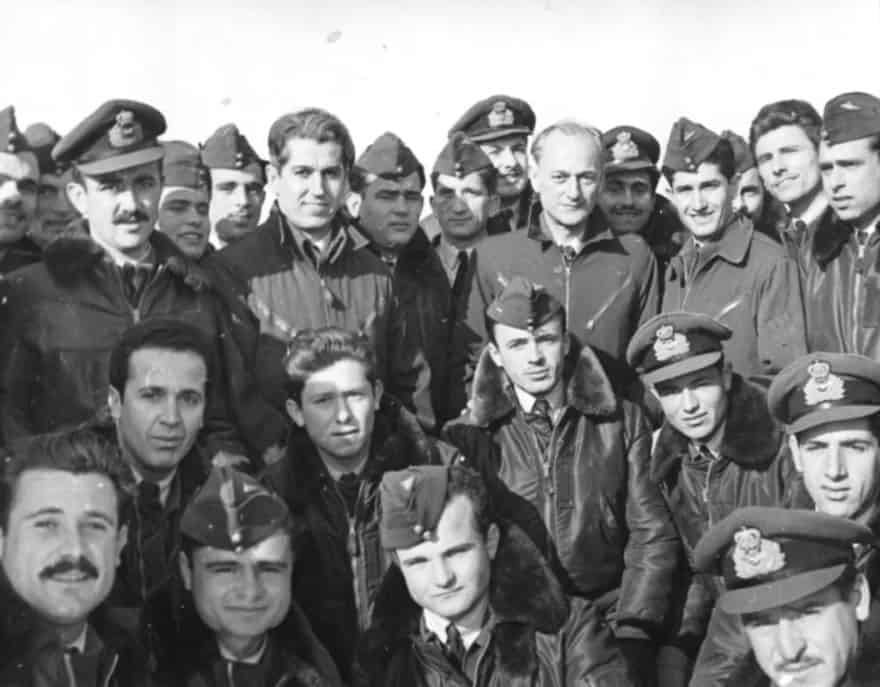 Konstantinos Hatzilakos with his fellow soldiers