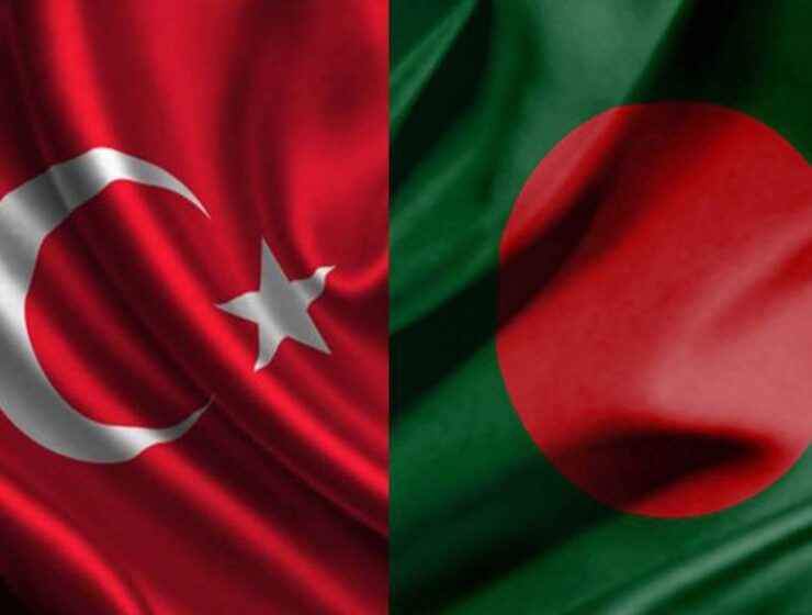 Turkey Turkish Bangladeshi flags