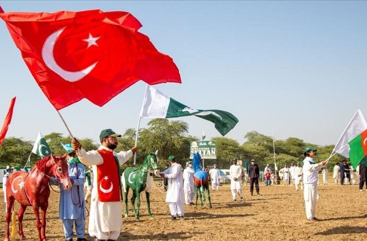 Turkish Pakistani Turkey Azerbaijani azeri flags
