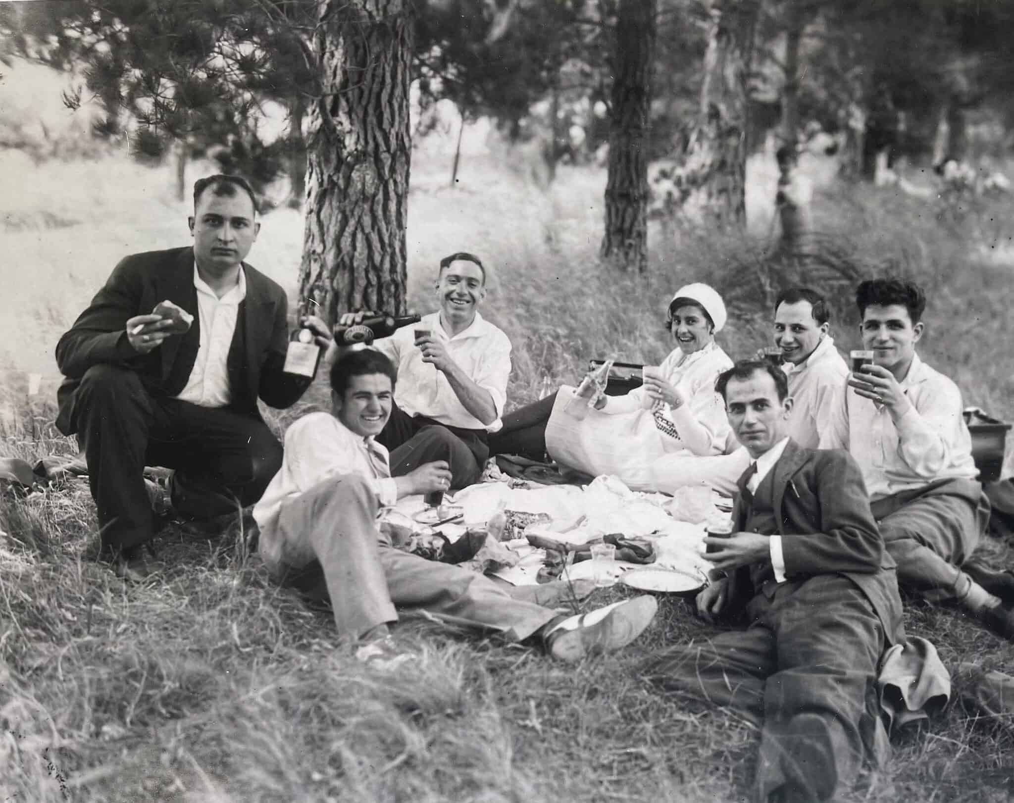 Greek Migrants on picnic scaled