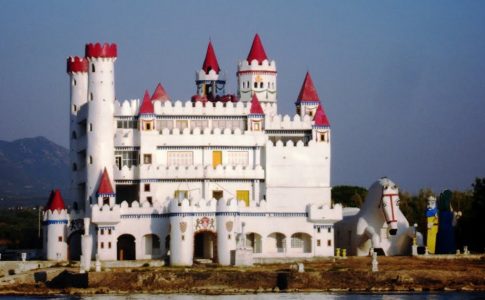 Fairytale Castle Filiatra, located in Messinia Prefecture in the Peloponnese, southern Greece