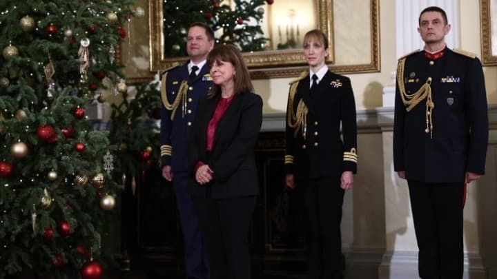 Greek President Katerina Sakellaropoulou Christmas