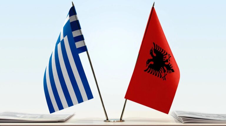 Greece Greek Albanians flags