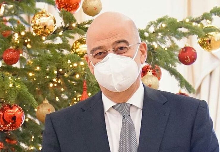 Greek Foreign Minister Nikos Dendias Christmas Tree