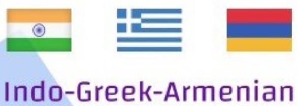 Indo-Greek-Armenian Greece India Armenia flags Indian