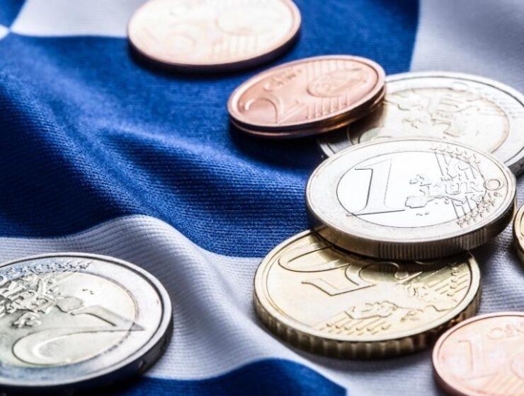 rating minimum wage greece greek flag euros coins flags economy finance economic financial greek economy