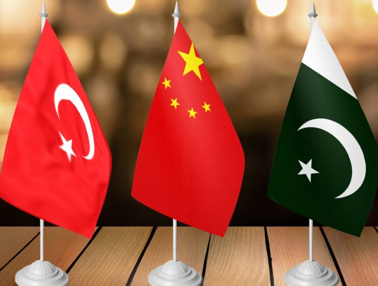 China Pakistan Turkey Chinese Pakistani Turkish flags