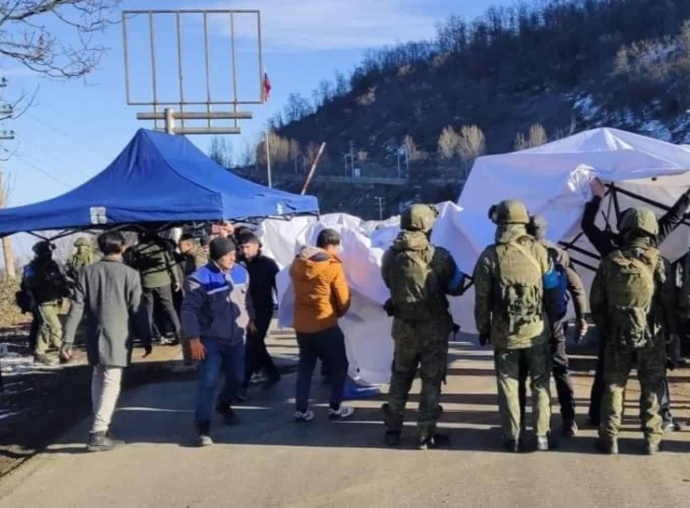 Cyprus Azerbaijani soldiers block lachin corridor december 2022
