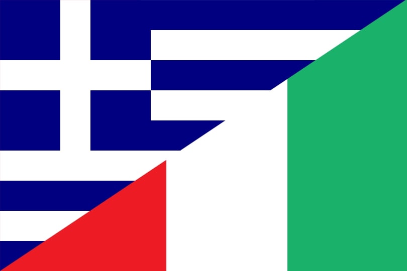 Greek italian flag combination
