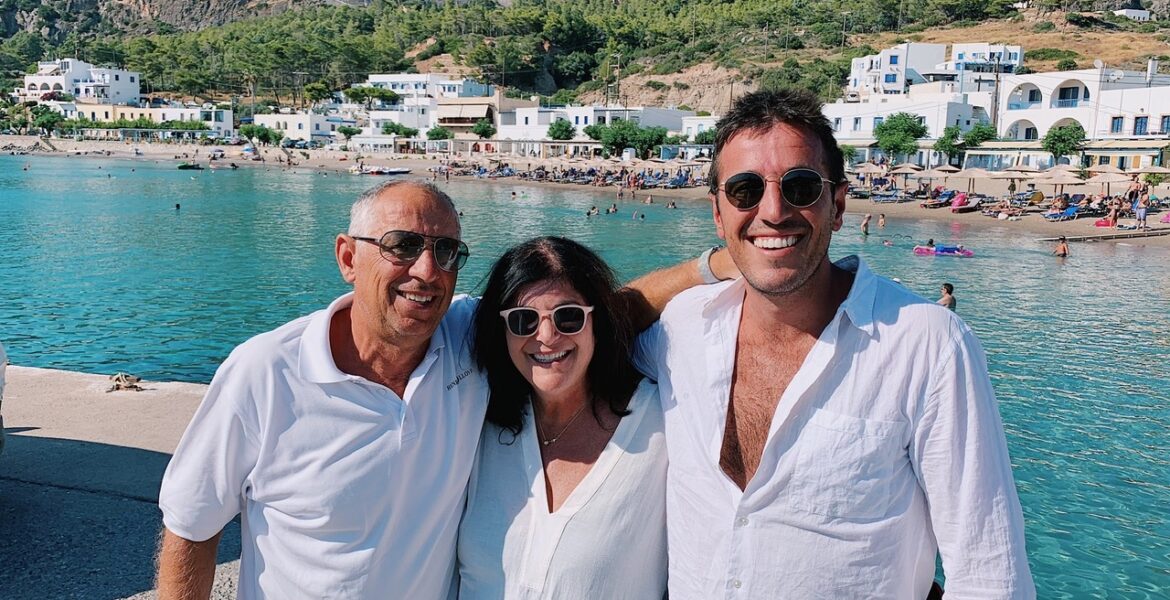 Theo Chambers with Family in Kythera