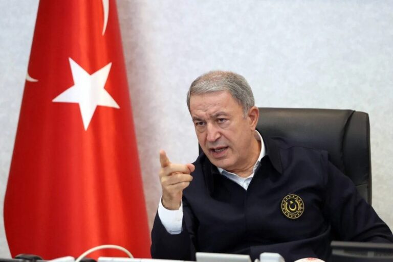 Turkish Defence Minister Hulusi Akar Turkey Greece