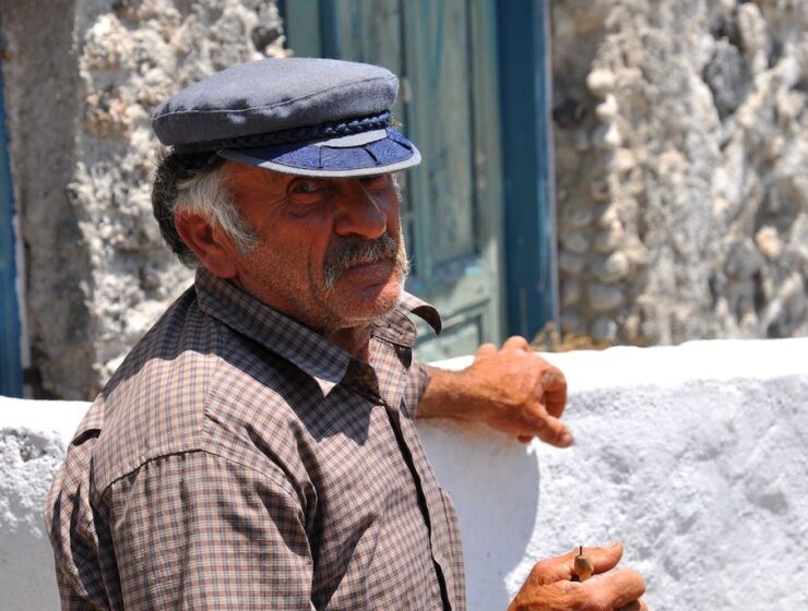 old greek man pensioner