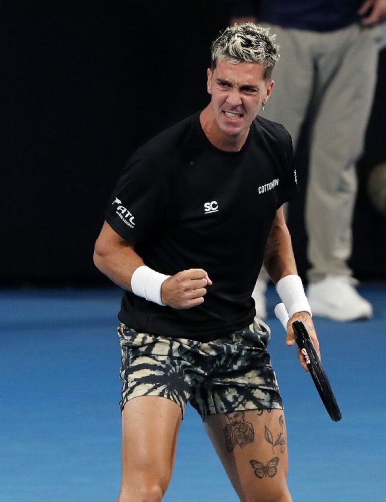 Thanasi Kokkinakis survives a HUGE scare to keep his title defence alive in Adelaide