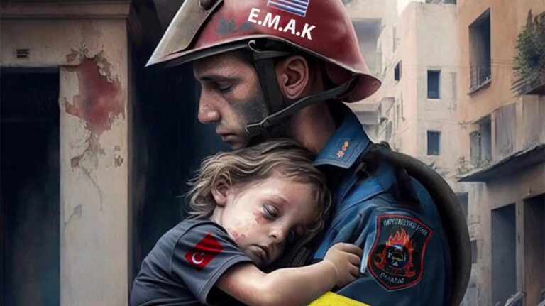 EMAK Greek Rescue Turkish child Turkey earthquake