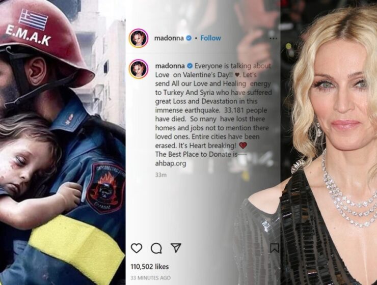 Madonna Instagram Turkey Earthquake