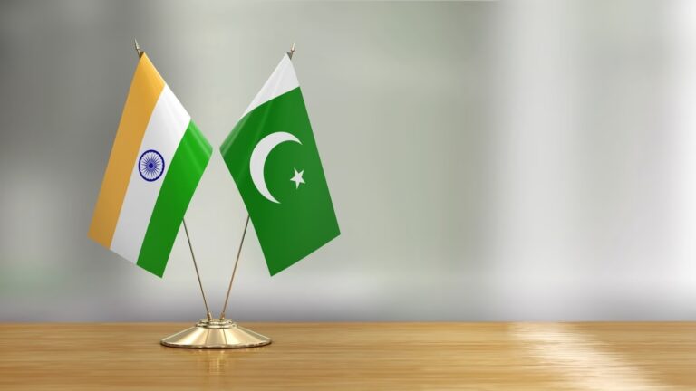 Indian Pakistani flags