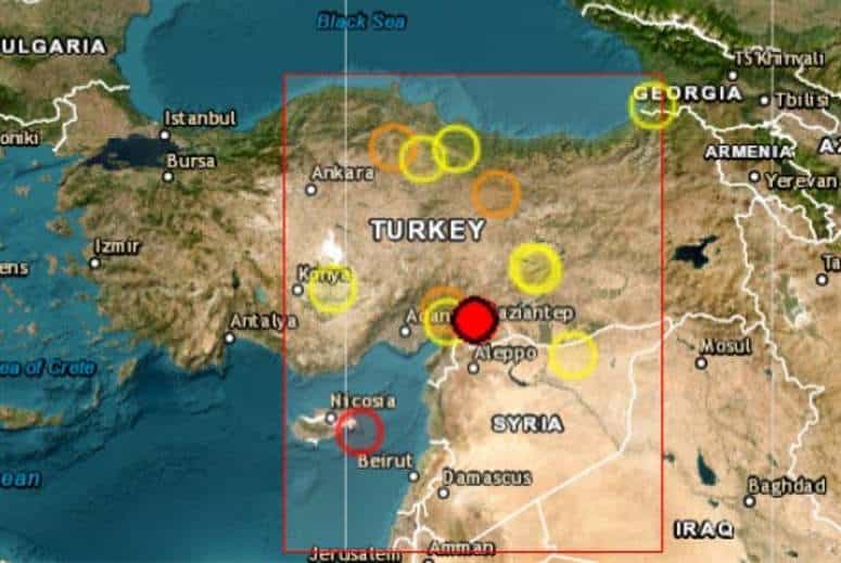 Magnitude 7.7 earthquake hits Turkey