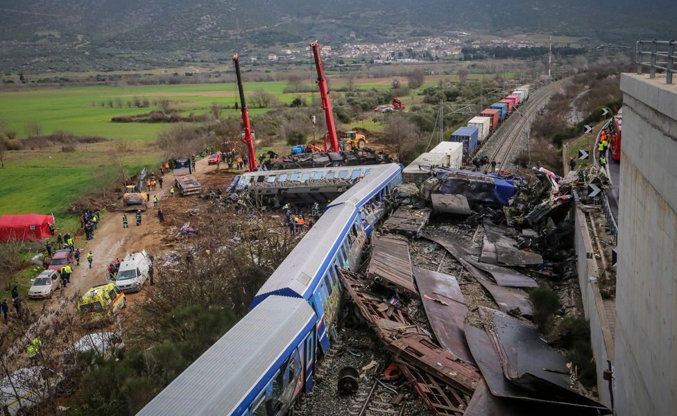 train collision February 28, 2023. Larissa