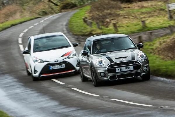 mini cooper toyota yaris car