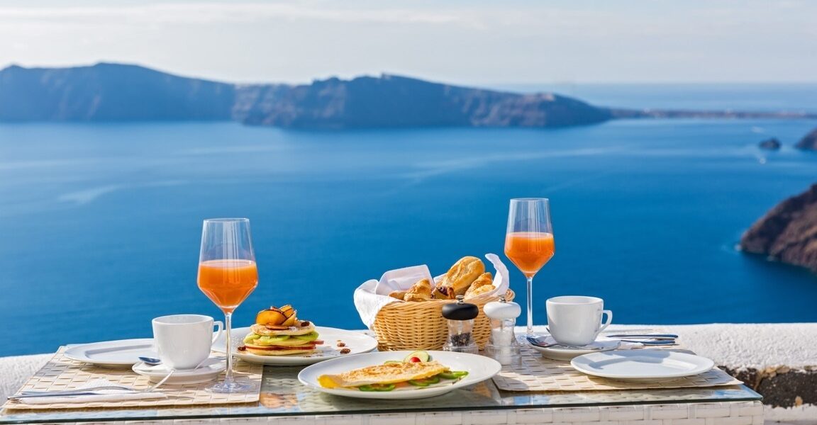 Greek breakfast greek island