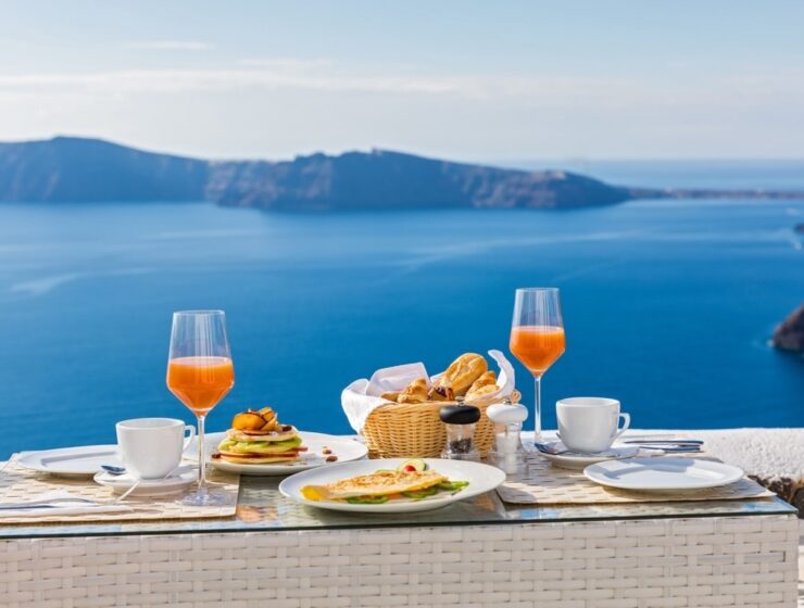 Greek breakfast greek island