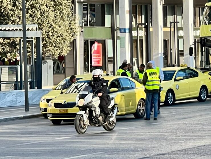 taxi strike syntagma square athens March 23, 2023.
