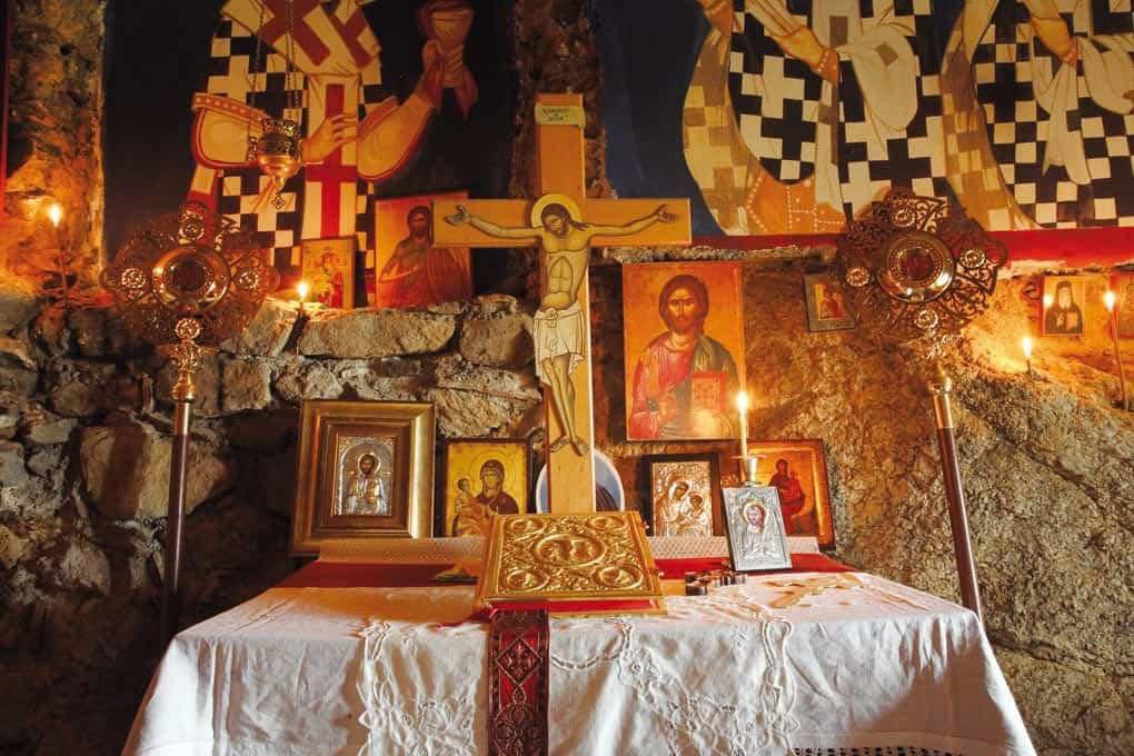 Sunday of Orthodoxy on March 5, 2023 in Orthodox church of Panaghìa tis Elladas (Madonna di Grecia) in Galliciano Kalitsiano Calabaria Kalavria Magna Graecia southern Italy