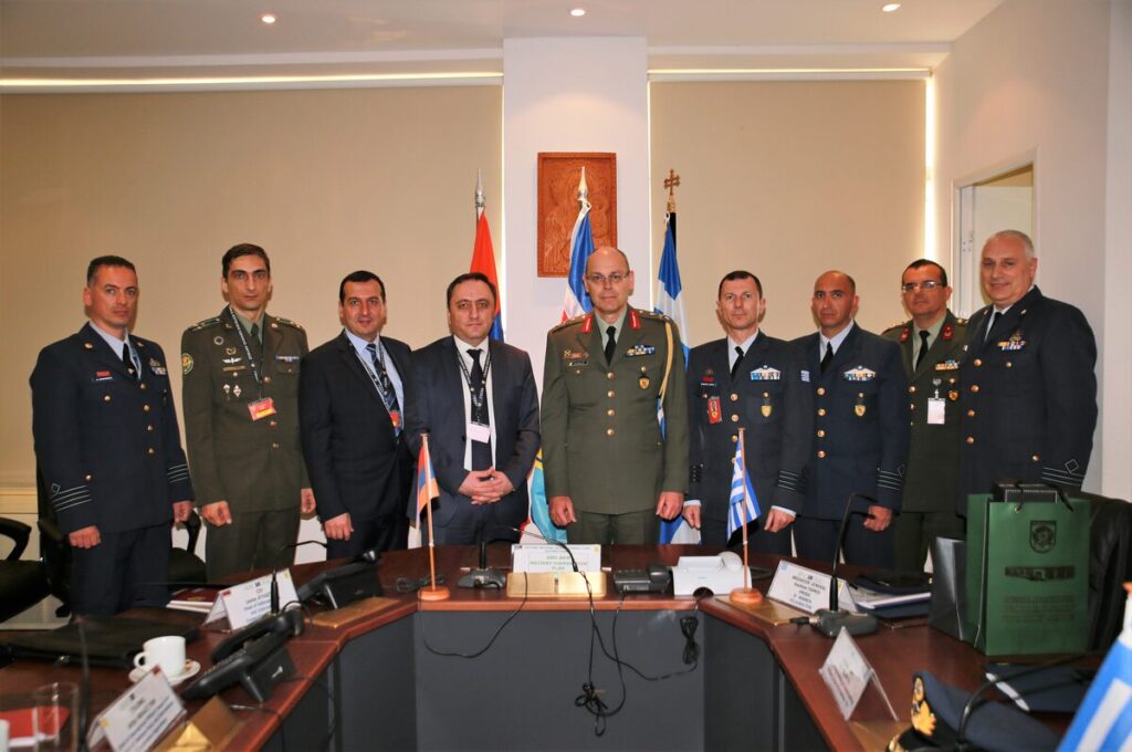 Brigadier Vasilios Tsami, and the Director of the Department of Defence Policy and International Cooperation of the Ministry of Defense of Armenia, Mr. Levon Ayvazyan
