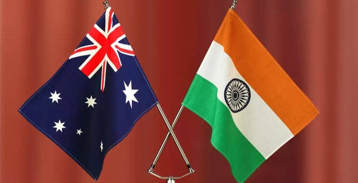 Indian Australian flags
