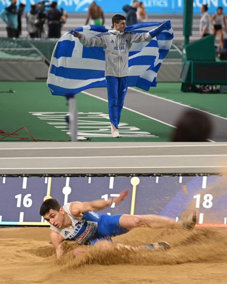Greece’s Andrikopoulos Wins Silver Medal at European Indoor Athletics Championships (Video)