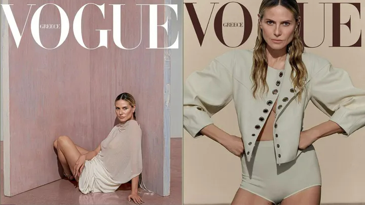 Heidi Klum Poses For Vogue Greece Braless In A Sheer Top Just Months Before Her 50th Birthday
