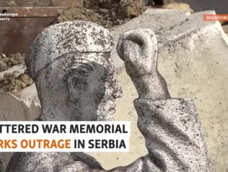 Serbs war monument destroyed by Chinese construction company